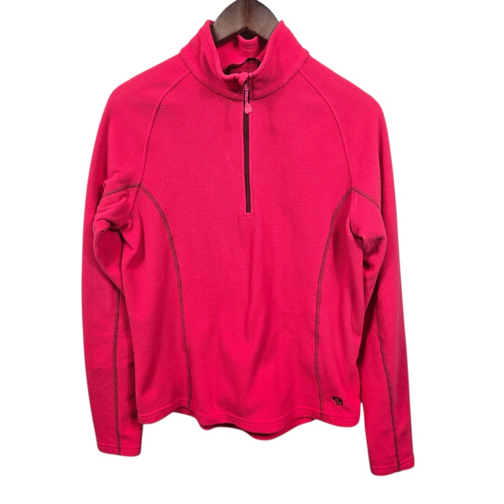 Mountain Hardwear Womens Pink Microfleece 1/4‎ Zip Pullover Athletic Gorpcore L